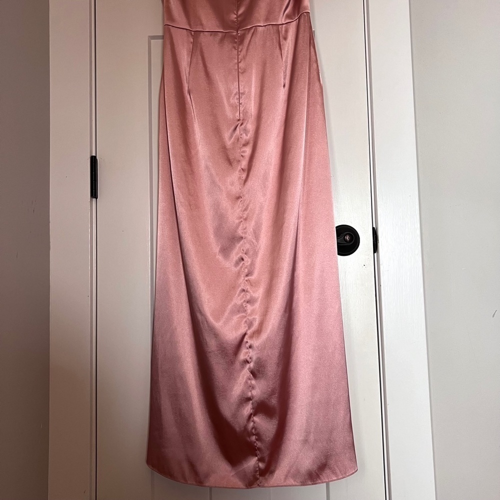 AFTER SIX Midi Dress with Draped Tulip Skirt Color Desert Rose, 8, NWT 6828 - Picture 7 of 9
